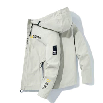 Gotmes National Geographic Clothing Outdoor Camping Hiking Jacket New Men's Breathable Waterproof Hoodie Windbreaker Adventure Suit